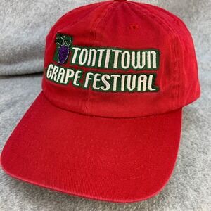 Tontitown Grape Festival Unisex Red KOOZIE Hat Adjustable Strap OSFM